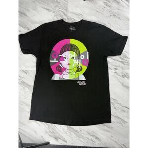 Squid Game Doll Neon Graphic T-Shirt Men’s Large Netflix Black L #8